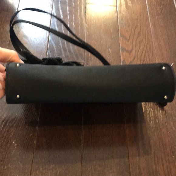 Ann Taylor black satin evening bag - Picture 3 of 9